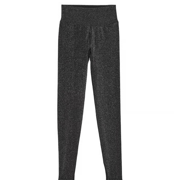 PINK Victoria's Secret Black Glitter Stretch Comfort Leggings - Picture 3 of 4